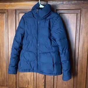The North Face Navy Blue 600 Down Slim Fit Hooded Coat Size L